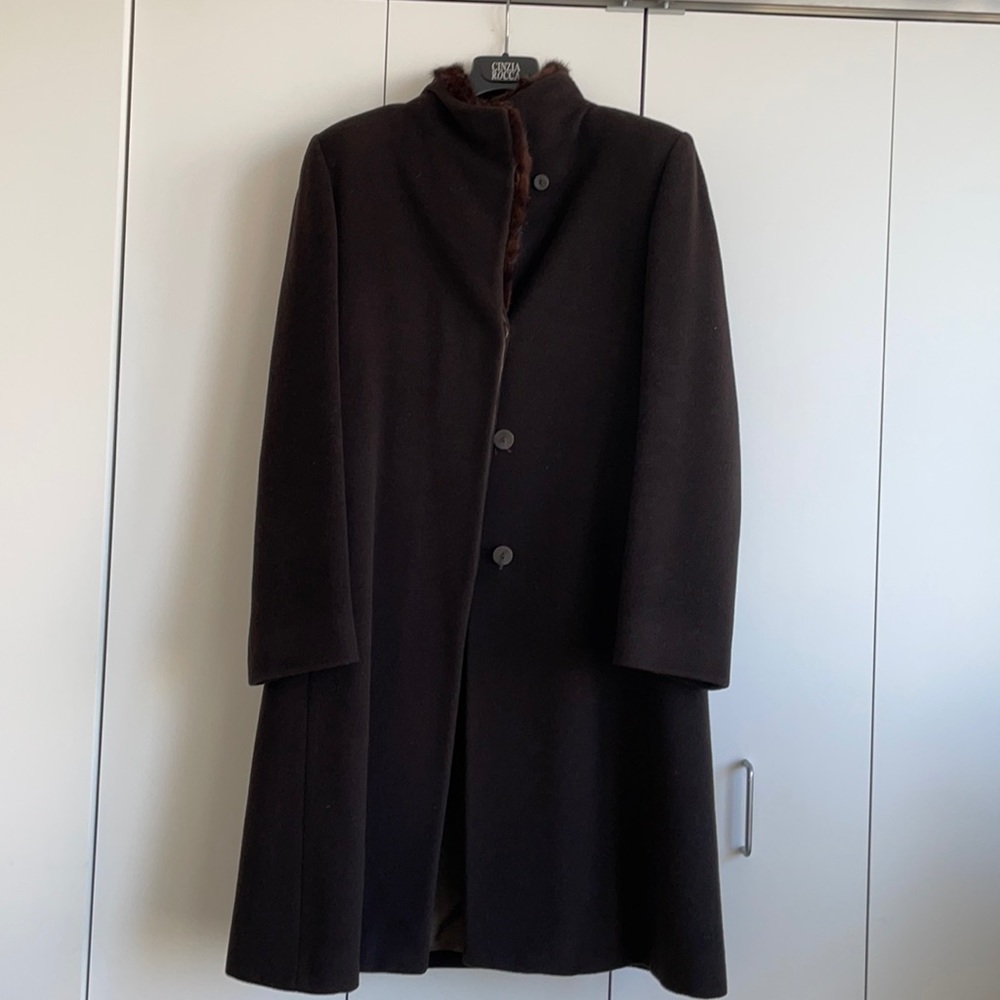 Cinzia Rocca Stand up Collar with Mink